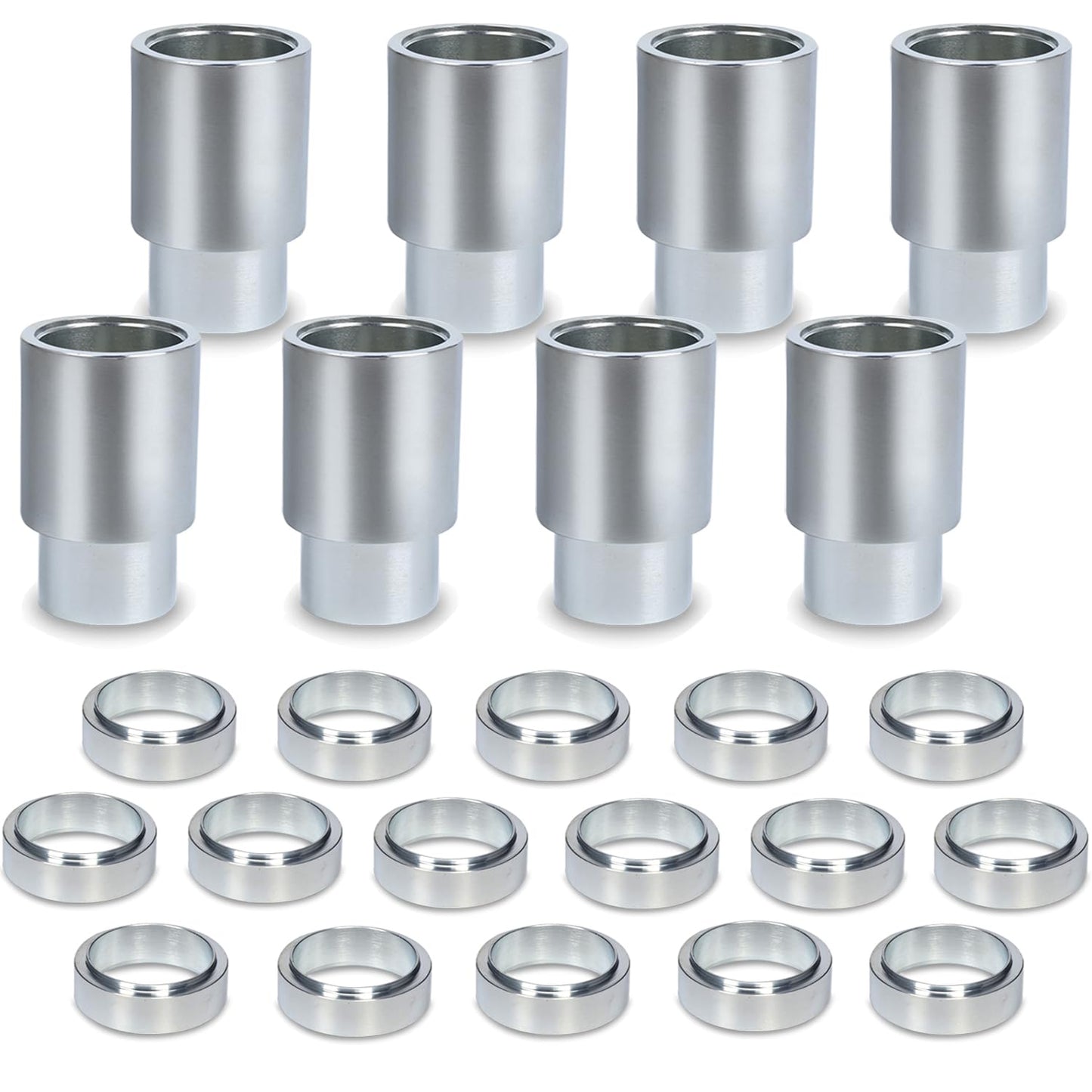 CreatAuto 24pcs 50mm Car Lift Adapter Kit, 2/2.5/3/3.5/4/4.5/5/5.5/6 Inch 9 in 1 Extension Stack Truck Adapter Kit, Fit for Most 2-Post Car Lift Bridge Jack Support, Fit for Rotary 2-Post Lift
