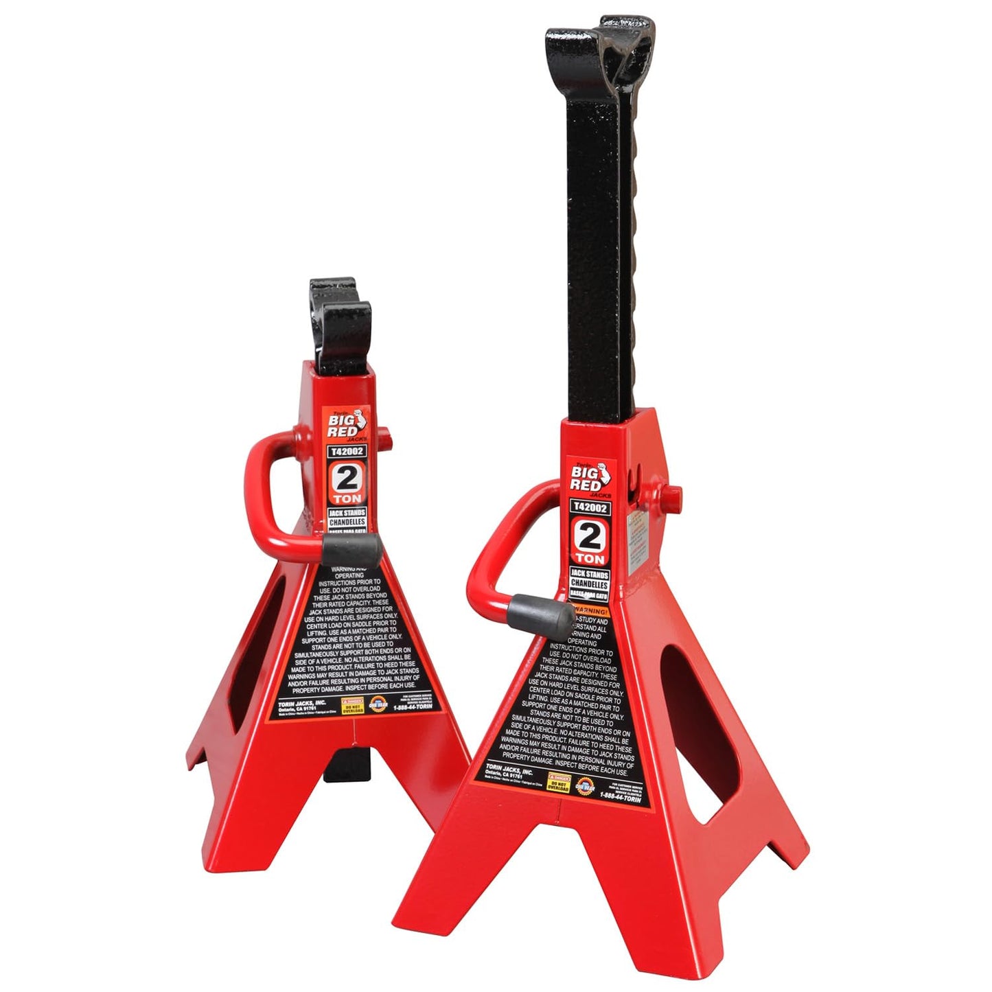 Big RED Torin Low Profile Floor Jack: Hydraulic Trolley Floor Jack Combo with 2 Jack Stands, 2 Ton (4000 lb.) Capacity