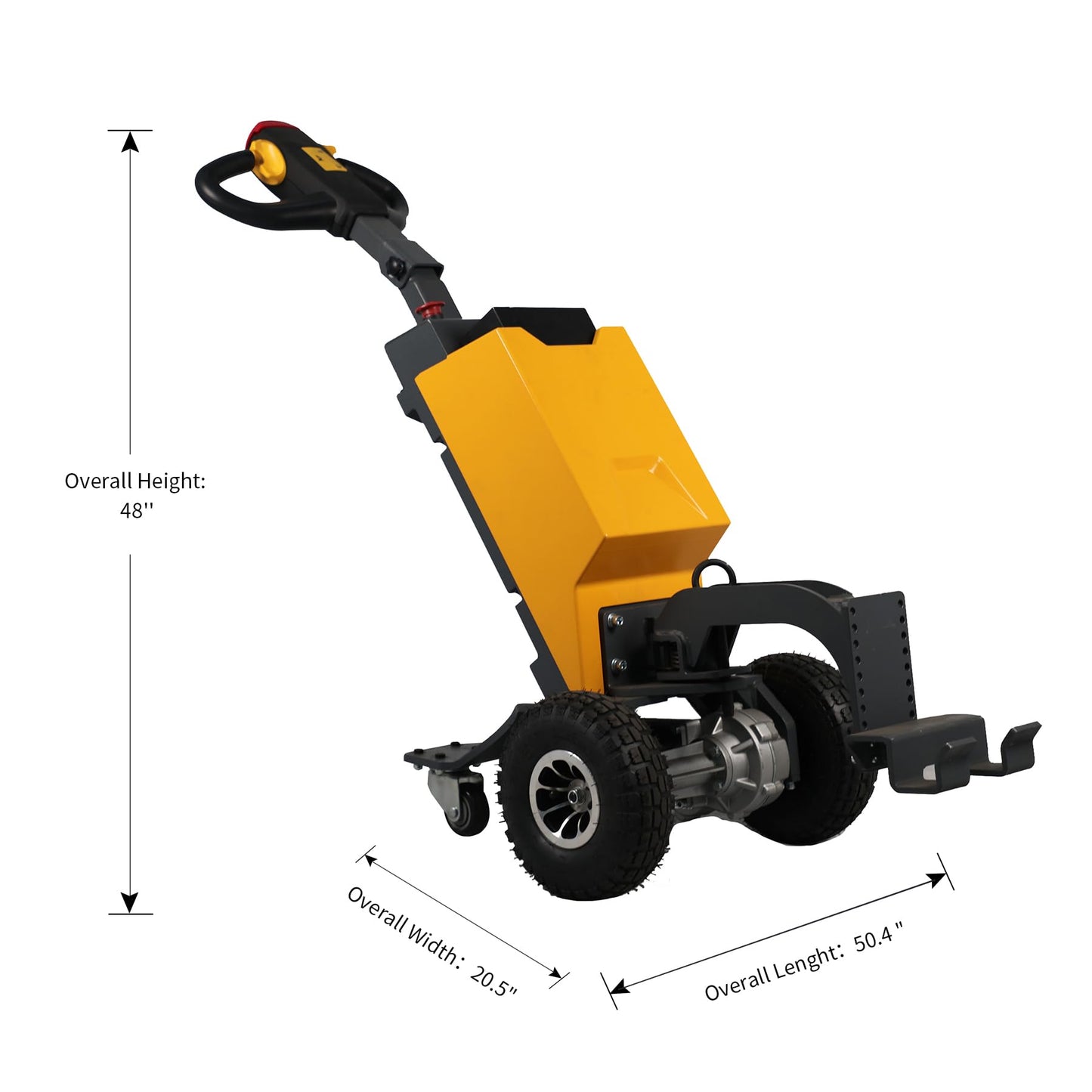 APOLLOLIFT Electric Tow Tractor, Electric Trailer Dolly Walkie Type Tractor 2200lbs Load Capacity, Lithium Powered Electric Tugger with Emergency Stop Switch