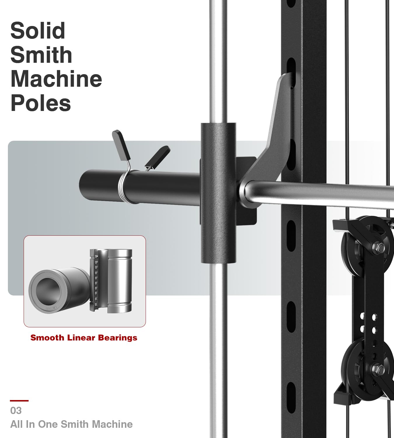 DONOW Smith Machine with Weight Stacks, Multi Function Home Gym System Training Power Cage Squat Rack Dual Cable Crossover Machine All in One