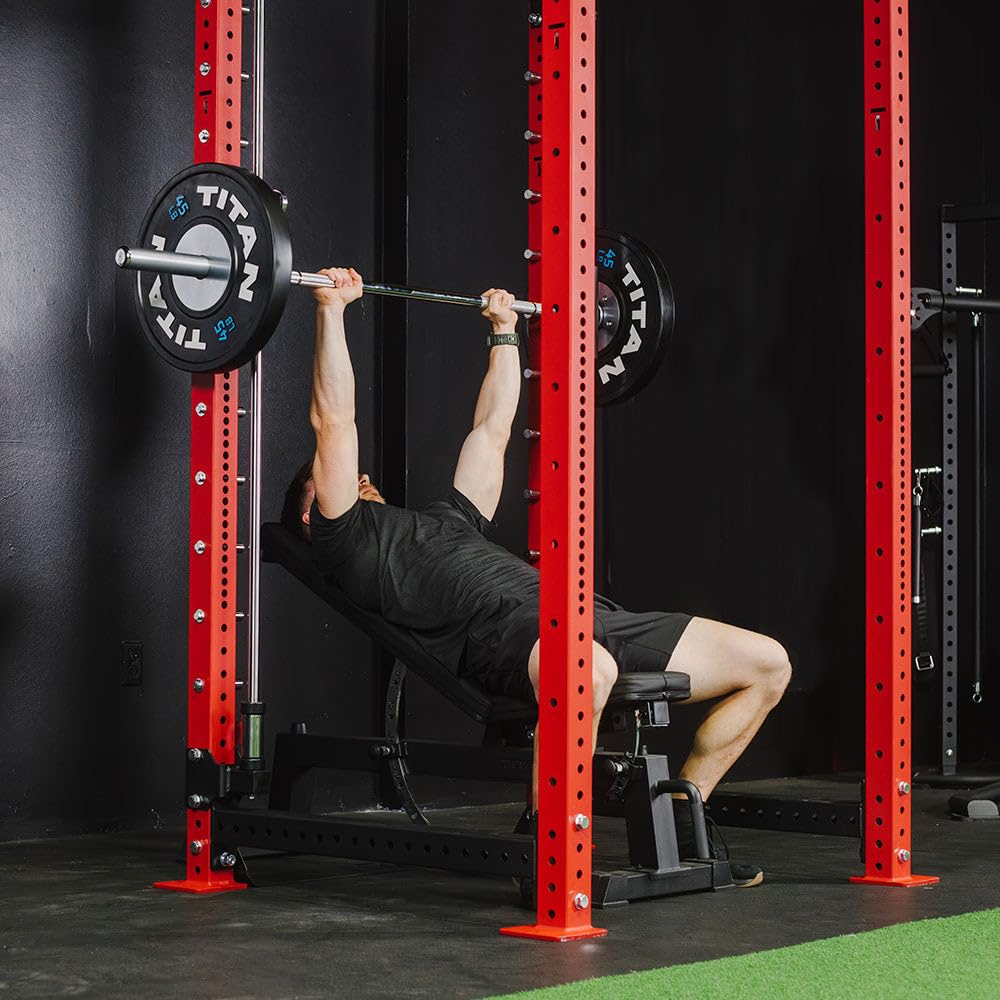Titan Fitness X-3 Series 90" Smith Machine Power Rack Attachment, 500 LB Capacity, Comes with Smith Olympic Bar, Guide Rods, Safety Catches, Spotter Hooks