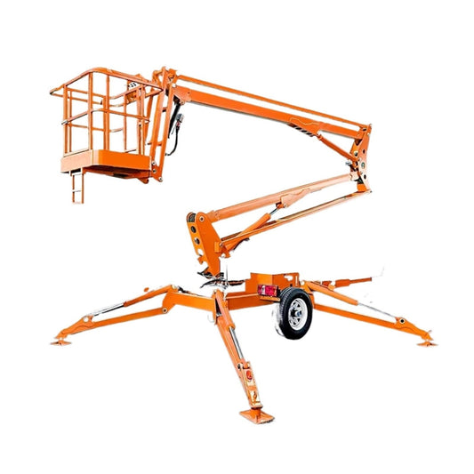 HLOMAUD Towable Boom Lift Telescoping 12m Dc 200kg Lifts