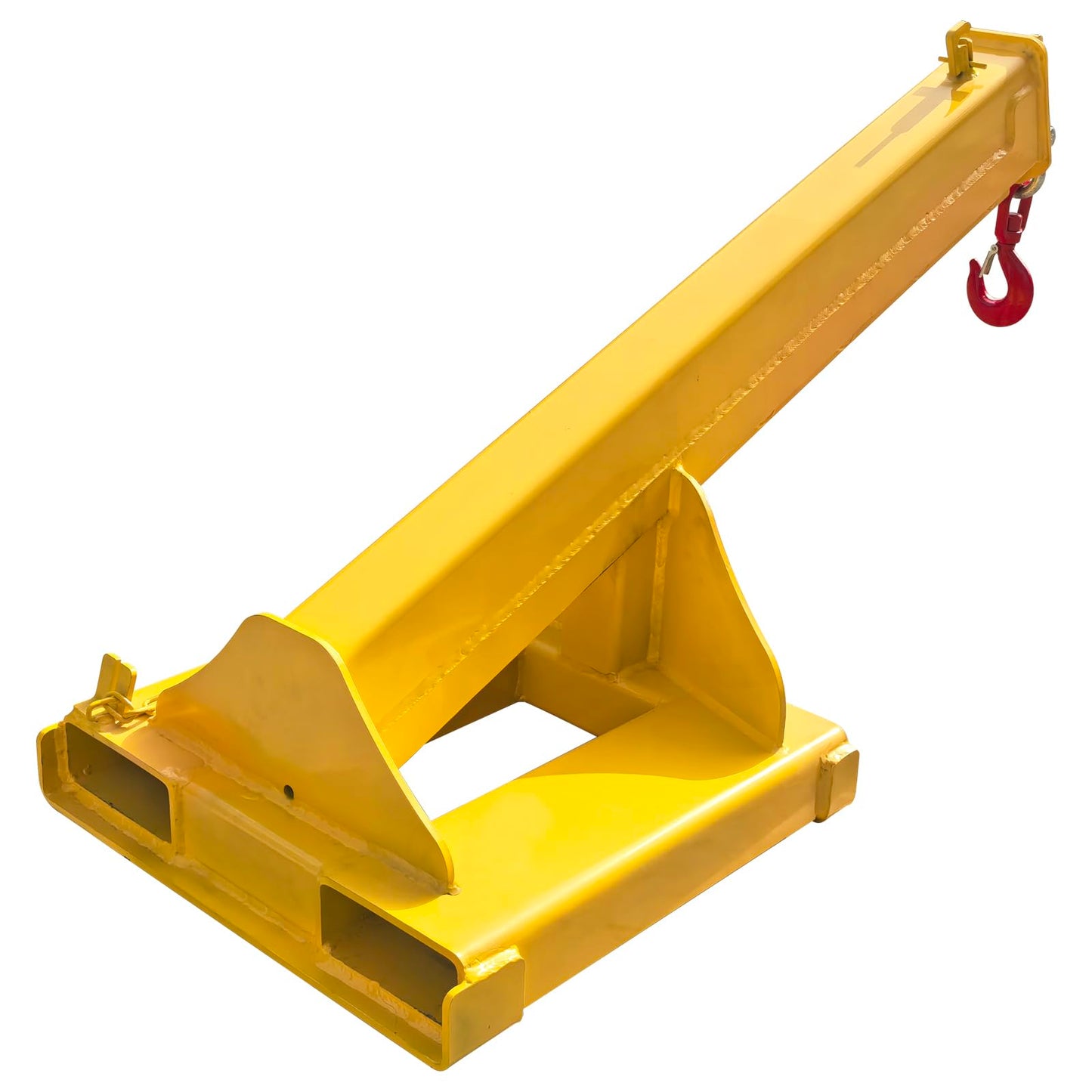 BEILOCKERY Adjustable Forklift Jib Boom Crane with Telescopic Arm, 8800 lbs Heavy Duty Mobile Crane, Includes Truss Hoist and Hook for Industrial Lifting and Towing, Max Reach 94.5 Inches