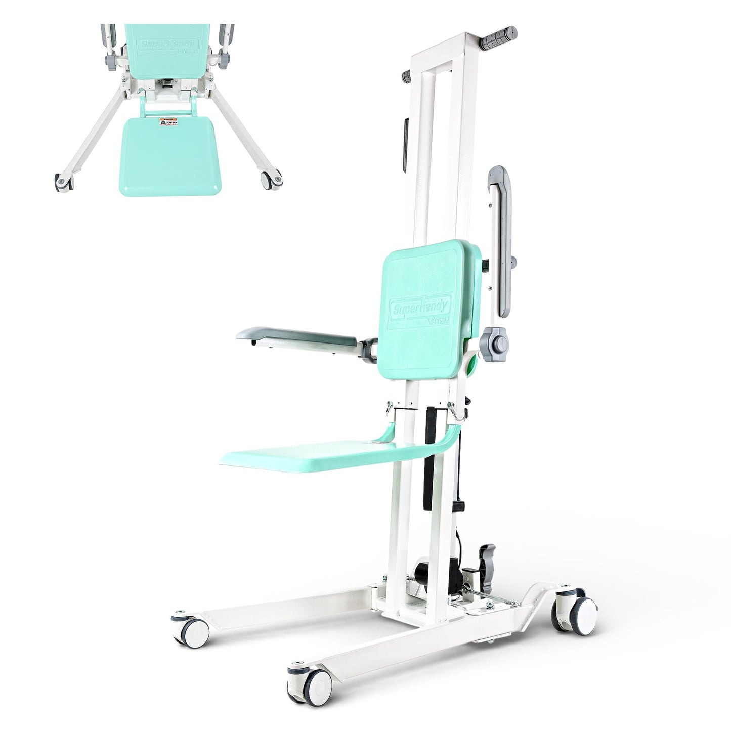 SuperHandy GoRise Electric Floor to Stand Lift – 500 Lbs Capacity, Standing Assistance, Portable, Adjustable, Ergonomic, Easy Storage, Patent Pending (TX+（Transfer Lift Plus）)