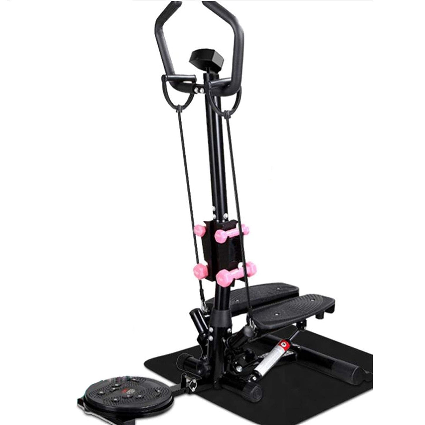 Mini-Stepper Swing Stepper Twist Stepper Stair Step Machiner with Dumbbells and Twist Discs Home Weight Loss Climbing Machine Sports Equipment for Women Men Beautiful Scenery