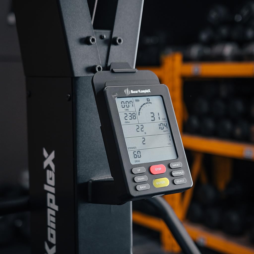 Bear KompleX MAX SKI Erg Machine - Indoor Trainer Equipment with Floor Stand and Wall-Mount Included, Full Body Workout Cardio, 10-Level Air Resistance System, Home Gym Fitness Equipment for Crossfit