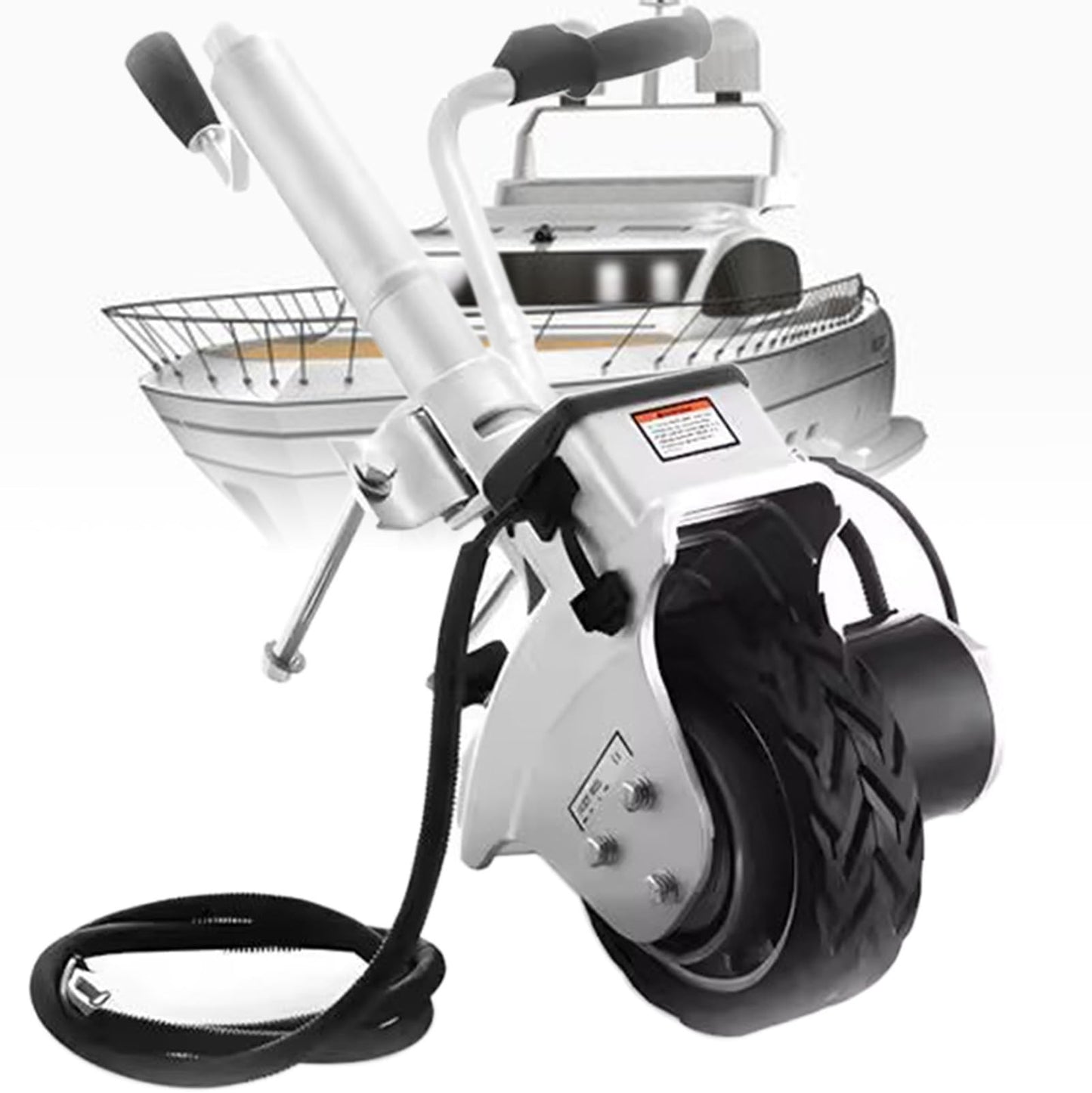 Adjustable Electric Trailer Dolly, 5000Lbs Capacity, 350W 12V,Motorized Jockey Wheel, 22Ft/Min, for Trailers, Caravans, Boats