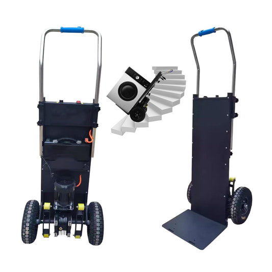 WMWZPYH Electric Stair Climbing Hand Trucks Up and Down Stairs Effortless, 881LB High Load Capacity Powered Stair Climber Cart, Heavy Duty Stair Climbing Cart for Moving Warehouse(Black)