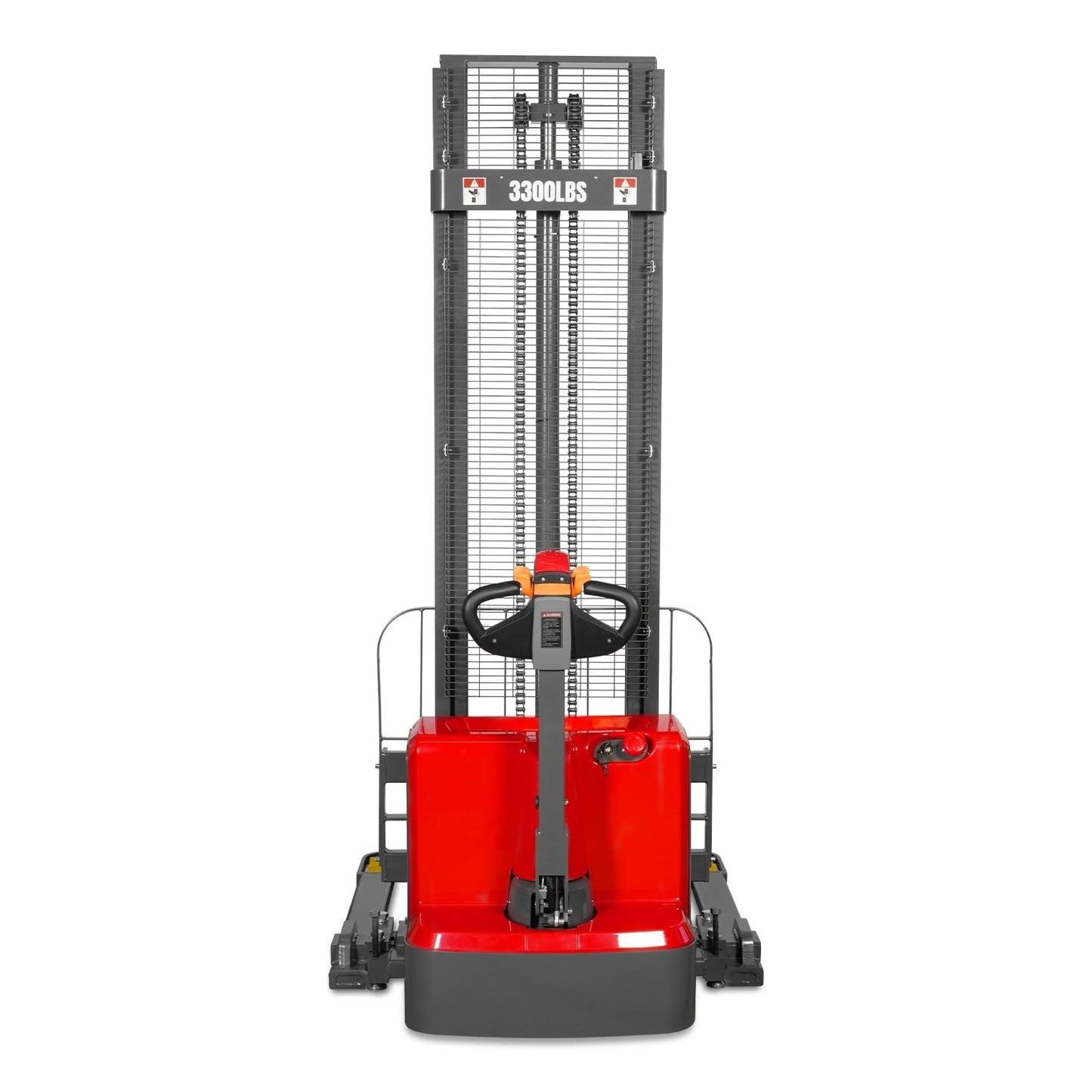 MechMaxx 3300lbs Load Capacity Lead-Acid Electric Straddle Stacker,138" Lift Height, Model F33-138SLA
