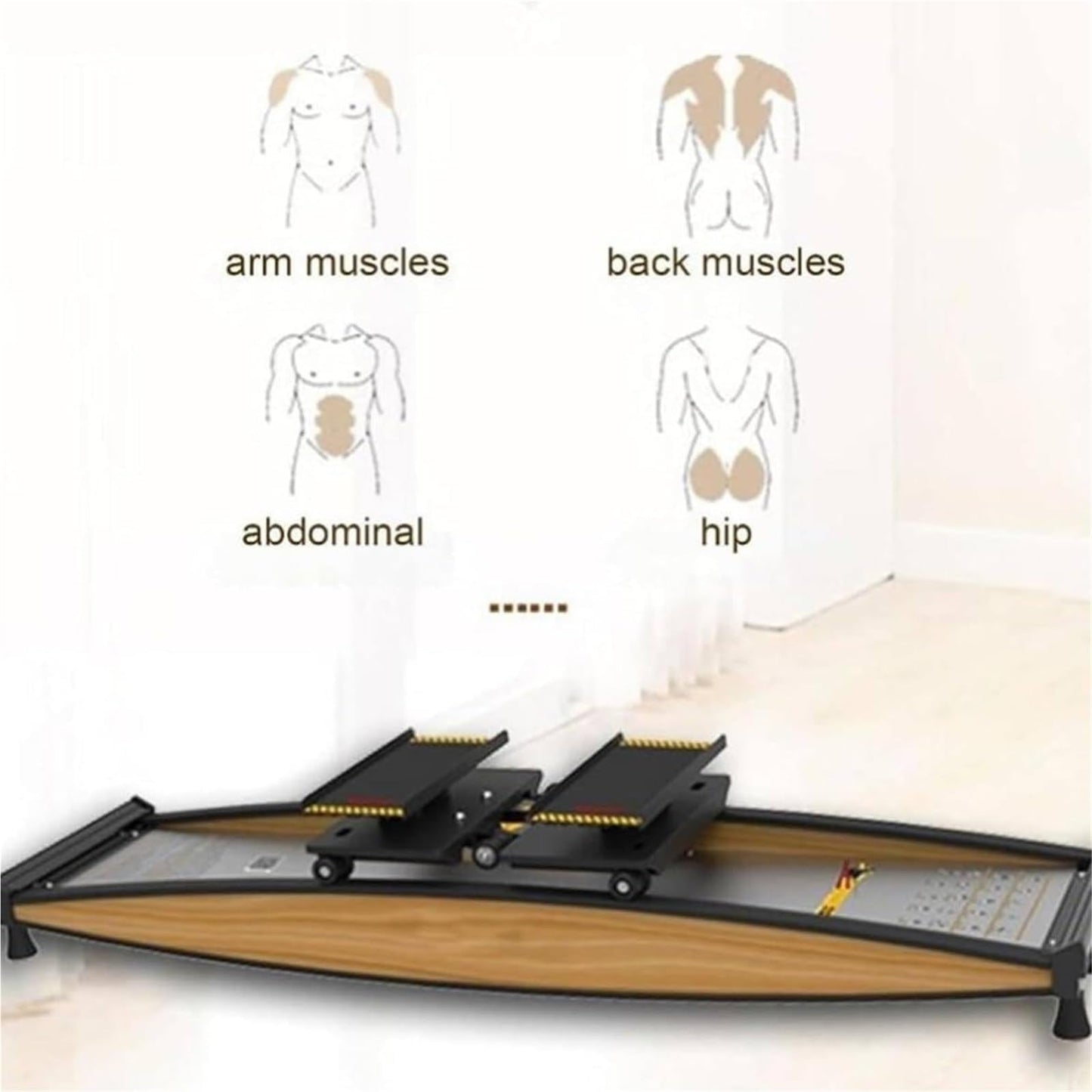 Ski Machine，Ski Simulator， Multifunction Cardio Exercise Machine for Indoor Beginner Gym Waist Strength Training
