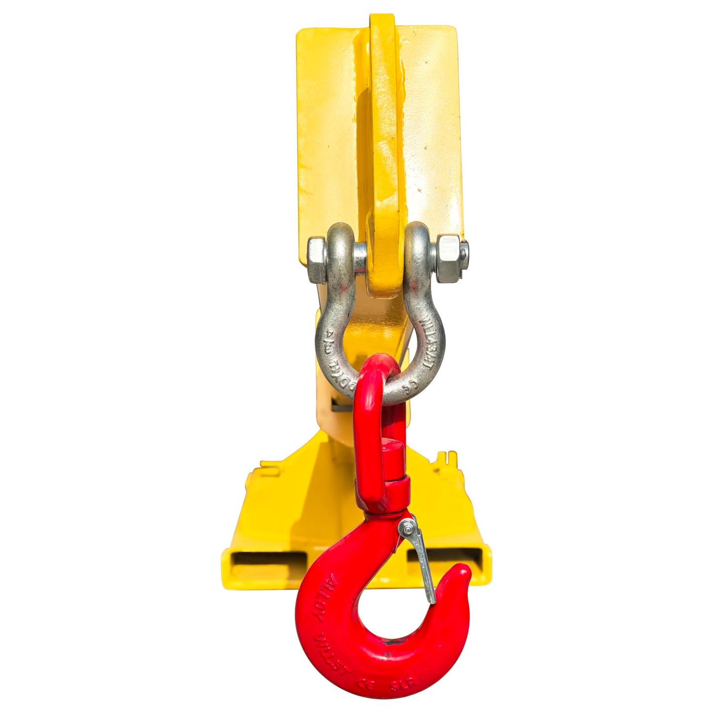 BEILOCKERY Adjustable Forklift Jib Boom Crane with Telescopic Arm, 8800 lbs Heavy Duty Mobile Crane, Includes Truss Hoist and Hook for Industrial Lifting and Towing, Max Reach 94.5 Inches