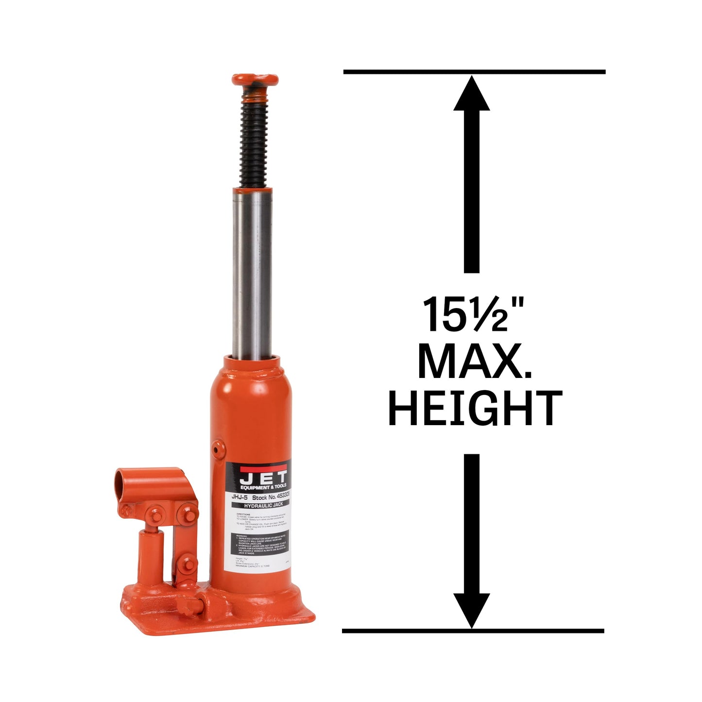 JET 5-Ton Hydraulic Bottle Jack w/ Handle (JHJ-5)