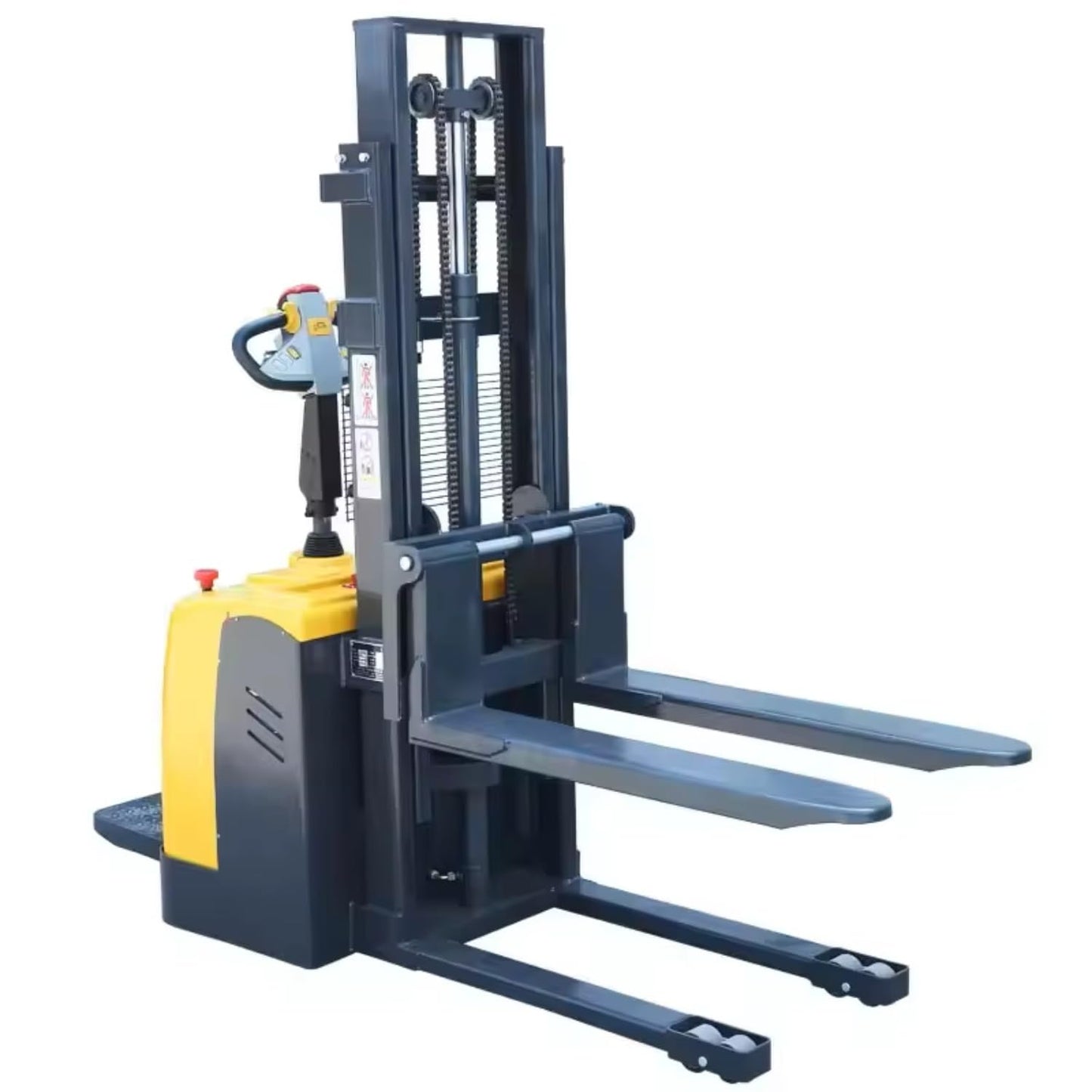 2 Ton Full Electric Stacker, 4500 mm Lift Height Walk-Behind Fork Truck for Warehouse Material Handling