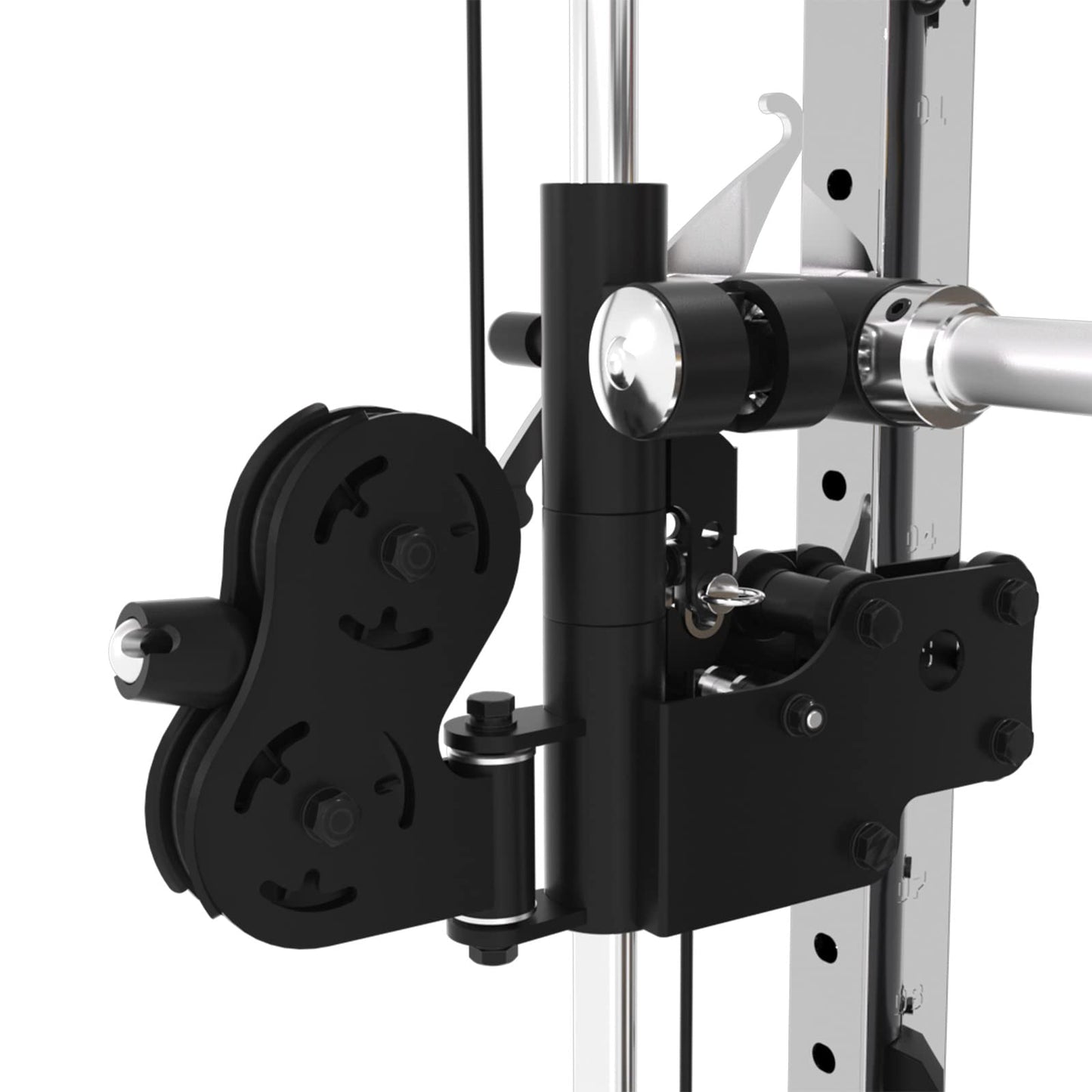 Altas Strength Folding Home Gym Smith Machine with Pulley System Gym Squat Rack Weight Bar Upper Body Strength Training Leg Developer Commercial Fitness Equipment Included Accessories 3101