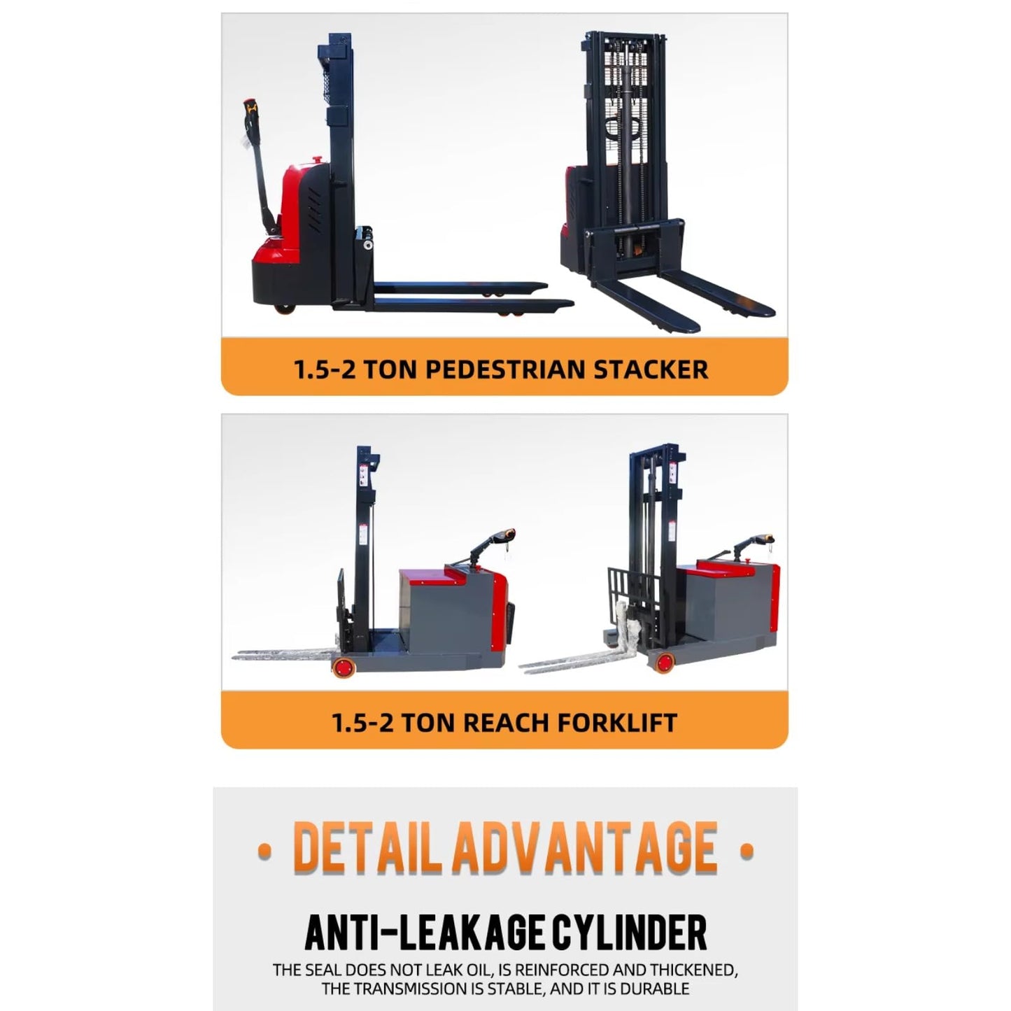 Electric Pallet Stacker Forklift – 1.5 Ton Capacity Lift Truck for Warehouse & Industrial Use – Powered Stacker for Heavy Duty Material Handling in Tight Spaces