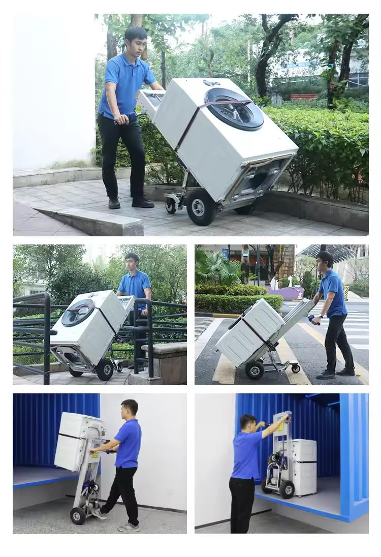 Electric Lifter Hand Truck and Motorized Hand Trucks Dolly Moving Cart - 375 lbs Capacity & 32.3" Max Lift Height of Loading(XSTO LFC170F3)