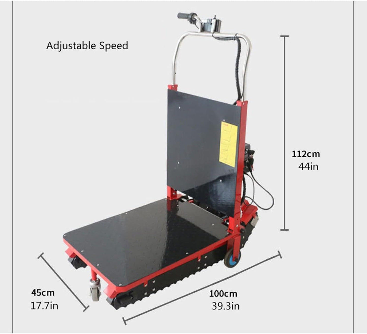 STORYSUN Electric Stair Climbing Hand Trucks,Crawler Type Load Stair Climber, Adjustable Speed Folding Dolly Cart with Wheels, for Moving Furniture, Heavy Appliance, Building Materials(A)