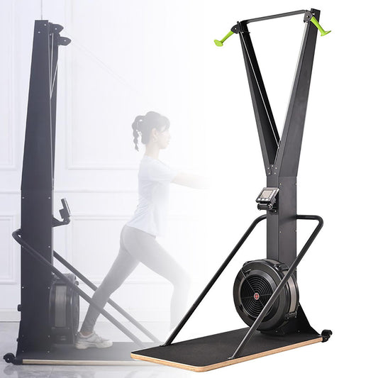 Ski Exercise Machine with Display Monitor, Indoor Ski Machine, Elliptical Cross Trainer, Ski Exercise Machine Strength Training Leg Machine, Cardio Exercise Equipment
