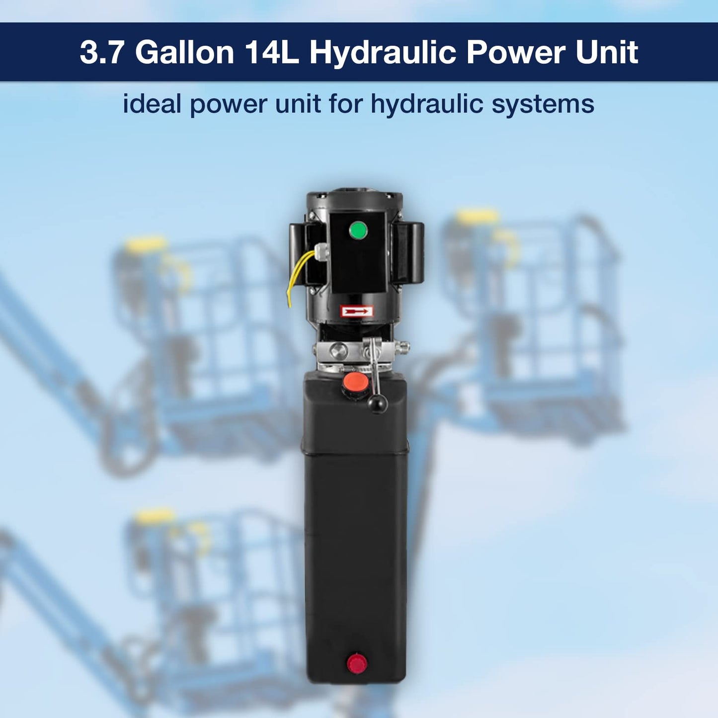 220V Hydraulic Power Unit 2950 PSI, 3HP Single-Acting 2 & 4 Post Hydraulic Pump for Dump Trailer & Car Lifting