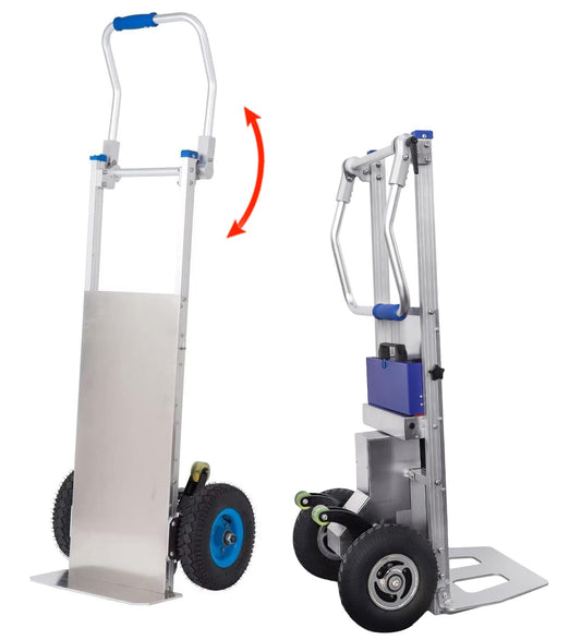 HITUGU Electric Stair Climbing Hand Trucks Dolly Cart, 440lb Load Capacity Heavy Duty Aluminum Powered Stair Climbing Cart with Extensible Handle