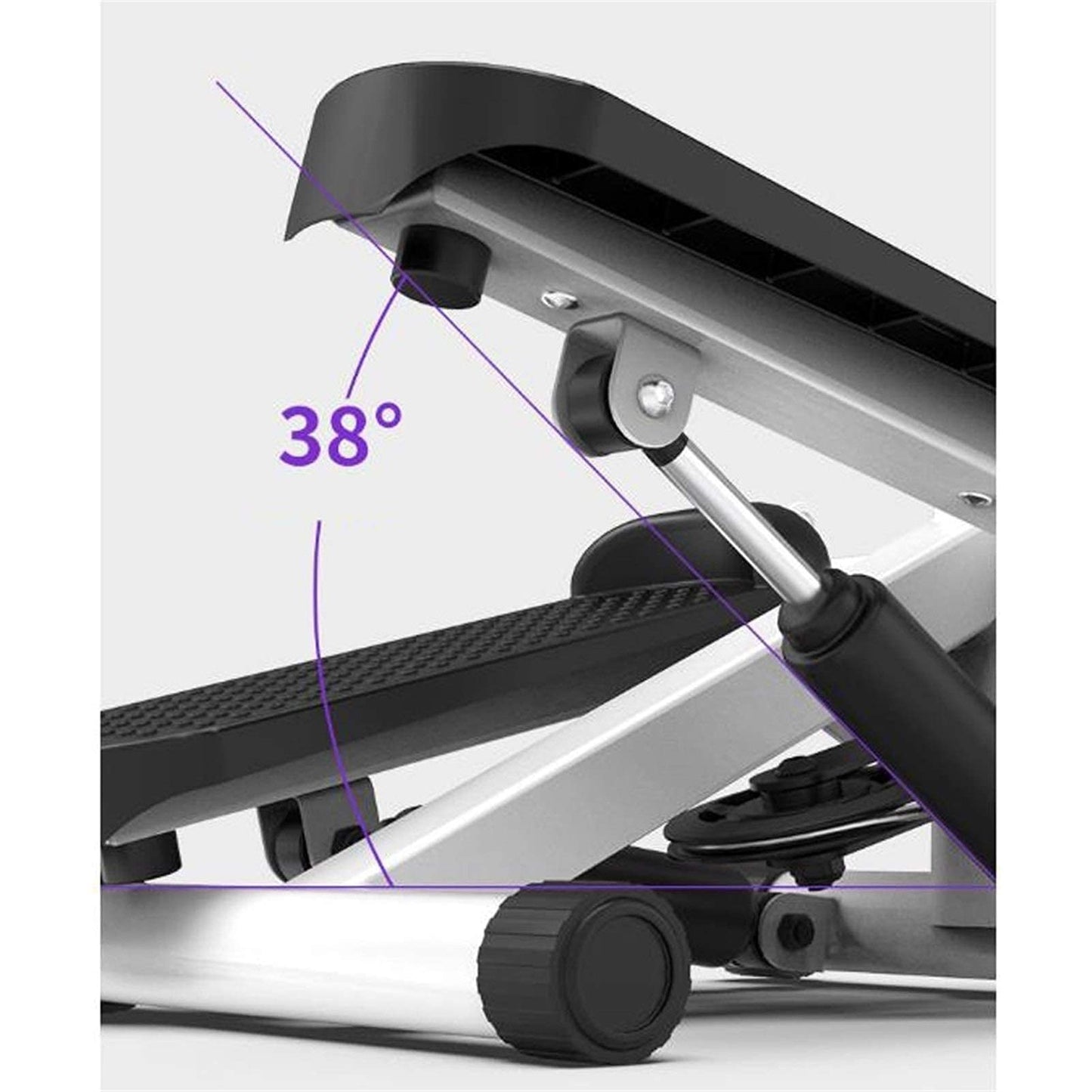 ZHCWEP Mini-Stepper Swing Stepper Multifunctional Stepper Small Step Machine Home Mute Twist Stair Stepper Fitness Equipment for Men and Women with Resistance Bands Efficency
