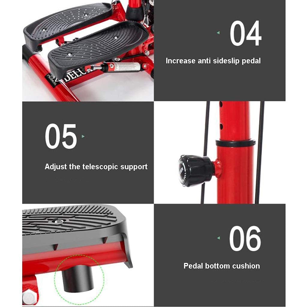 Stepper,Mini-Swing Twist Step Machine for Exercise with Hand Grip Slimming Fat Burning Multifunctional Climber Stair Fitness Equipment