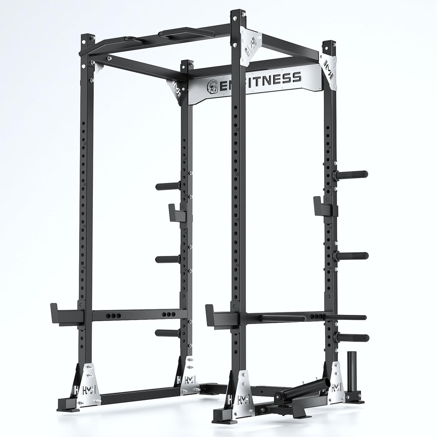 JZOPIDL X8 Power Cage with Optional LAT Pull Down/Cable Crossover/Smith Machine System, 3000LB Squat Rack for Home & Garage Gym, with Weight Storage Rack and More Training Attachments