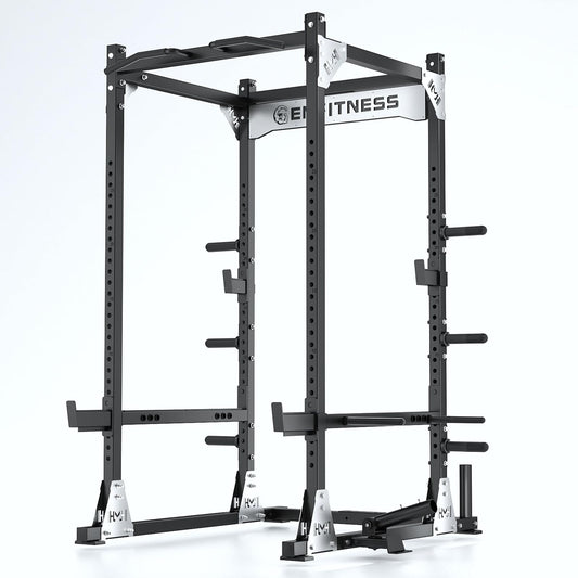 JZOPIDL X8 Power Cage with Optional LAT Pull Down/Cable Crossover/Smith Machine System, 3000LB Squat Rack for Home & Garage Gym, with Weight Storage Rack and More Training Attachments
