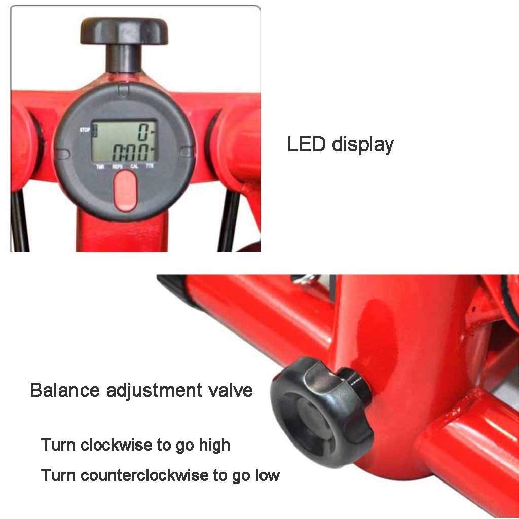 Step Machine Mini with Adjustable Stepper, with Hydraulic Resistance, Stair Stepper Exercise Machine Large Non-Slip Ped