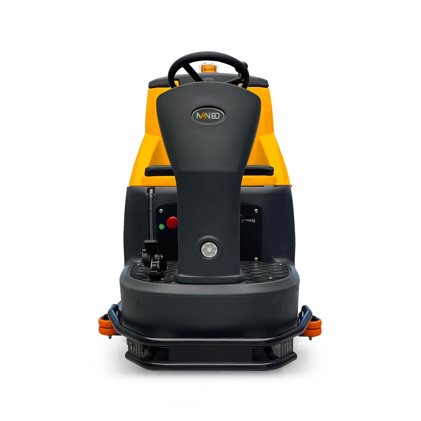 Ride-On Floor Scrubber, 45” Commercial Auto Scrubber Machine, 70000 Sqft/h Cleaning Efficiency, Dual Disc Brush, 53 Gallon Water Tank, Floor Cleaning Machine for Warehouse, Mall, Industrial Use