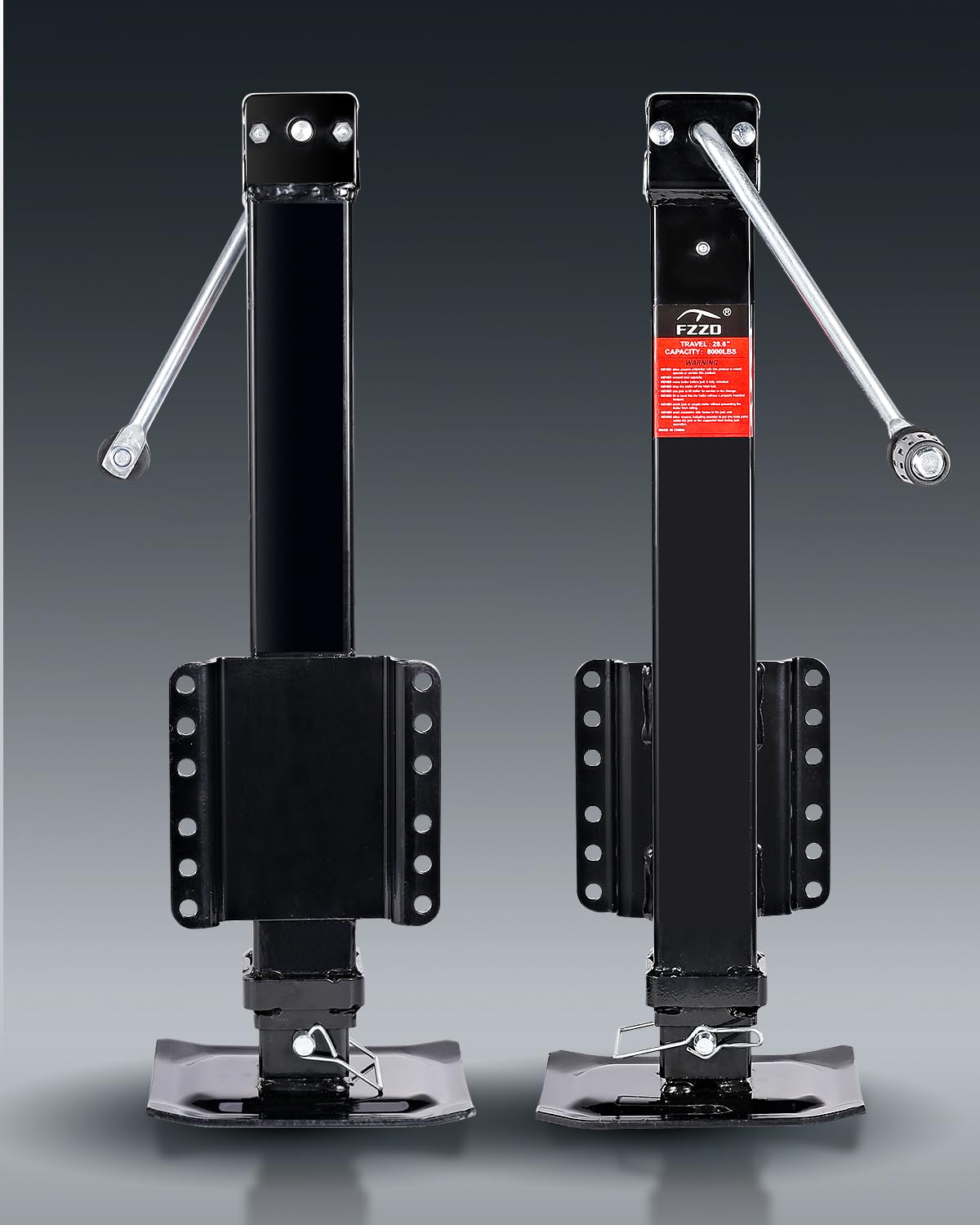 FZZD 8000 lbs Heavy Duty Trailer Jack, 28.6" Vertical Travel, Adjustable Drop Leg, for Utility Trailers, Yacht Trailers, Boat Trailer Jacks,Black