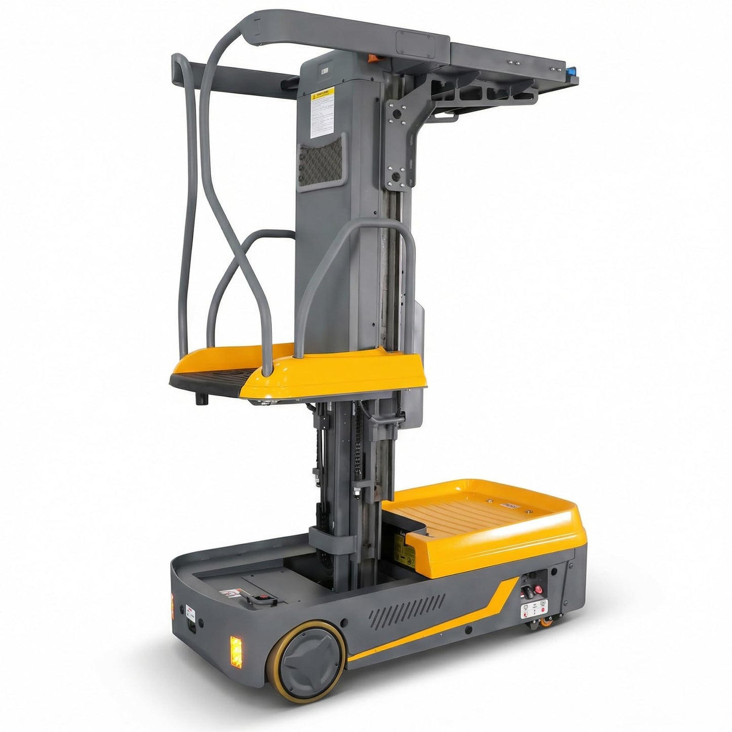 APOLLOLIFT Electric Mini Order Picker Self Propelled Lift Truck 197" Reachable Height, 330lbs Capacity, 118" Lifting Height for Warehouse Supermarket