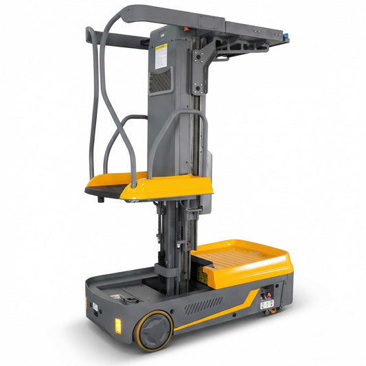 APOLLOLIFT Electric Mini Order Picker Self Propelled Lift Truck 197" Reachable Height, 330lbs Capacity, 118" Lifting Height for Warehouse Supermarket