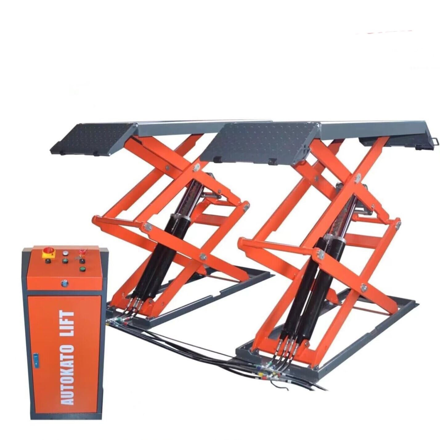 KATOOL 72in Full-Rise Lift Mid Rise Scissor Lift Auto Leveling Function Auto Mid Lift 220V Electric Lock Release