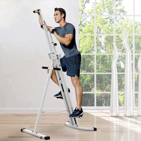 Indoor Vertical Climbing Exercise Machine Folding Exercise Cardio Workout Machine Stair Stepper Max Capacity 150KG for H