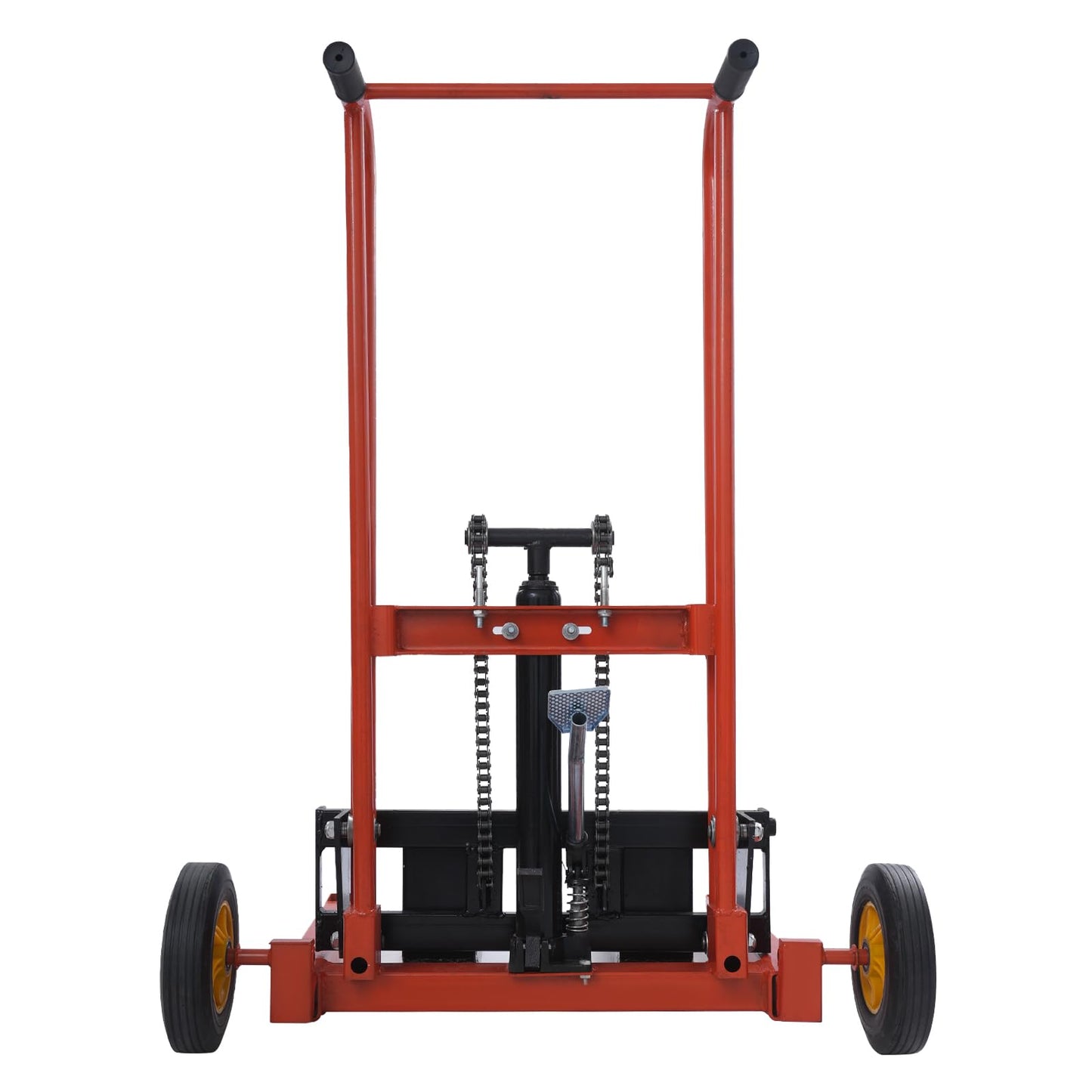 Hydraulic Material Lift Hand Pallet Truck, 577lbs Winch Stacker, 35.4" Max Lift Height Adjustable Manual Hydraulic Stacking Jack for Warehouse Factory Workshop with 9" Casters (up to 35.43 in)