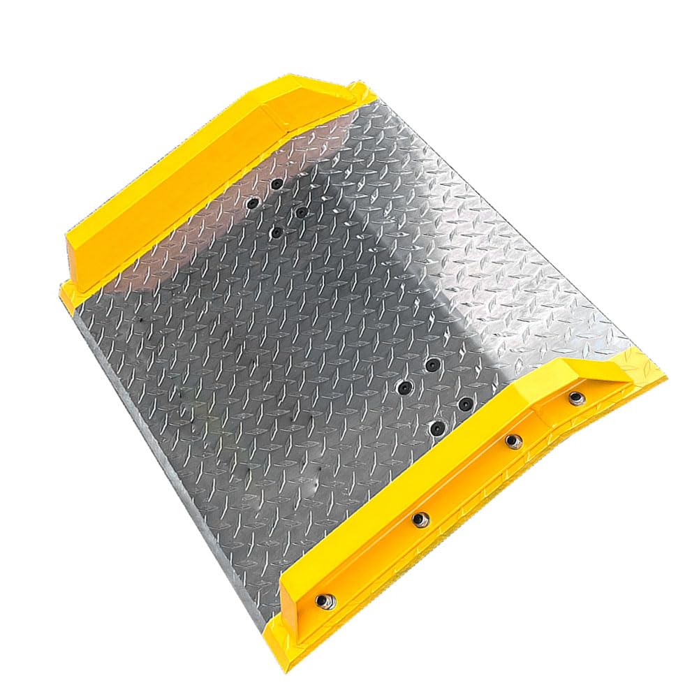 DMC-FPPS 36'' x 60'' Aluminum Dock Board with Steel Curb 10,000lbs Heavy Duty Pallet Jack Loading Dock Plate Ramps