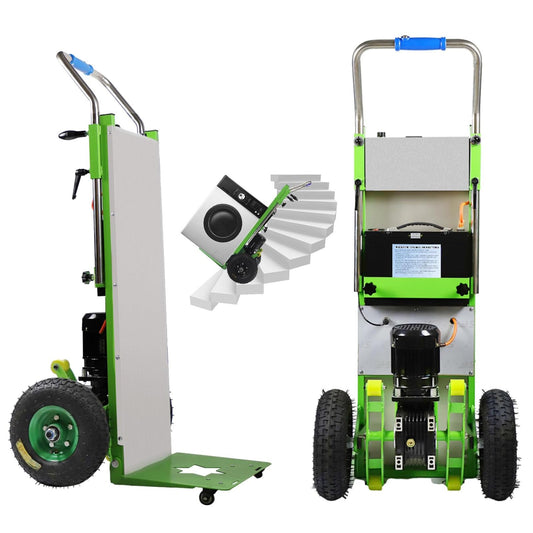 WMWZPYH Electric Stair Climbing Dolly, 1000W Brushless Motor, Powered Stair Climbing Hand Trucks for Easy Moving Industrial Use, 881LB Max Load Capacity Heavy Duty Stair Climber(Green)