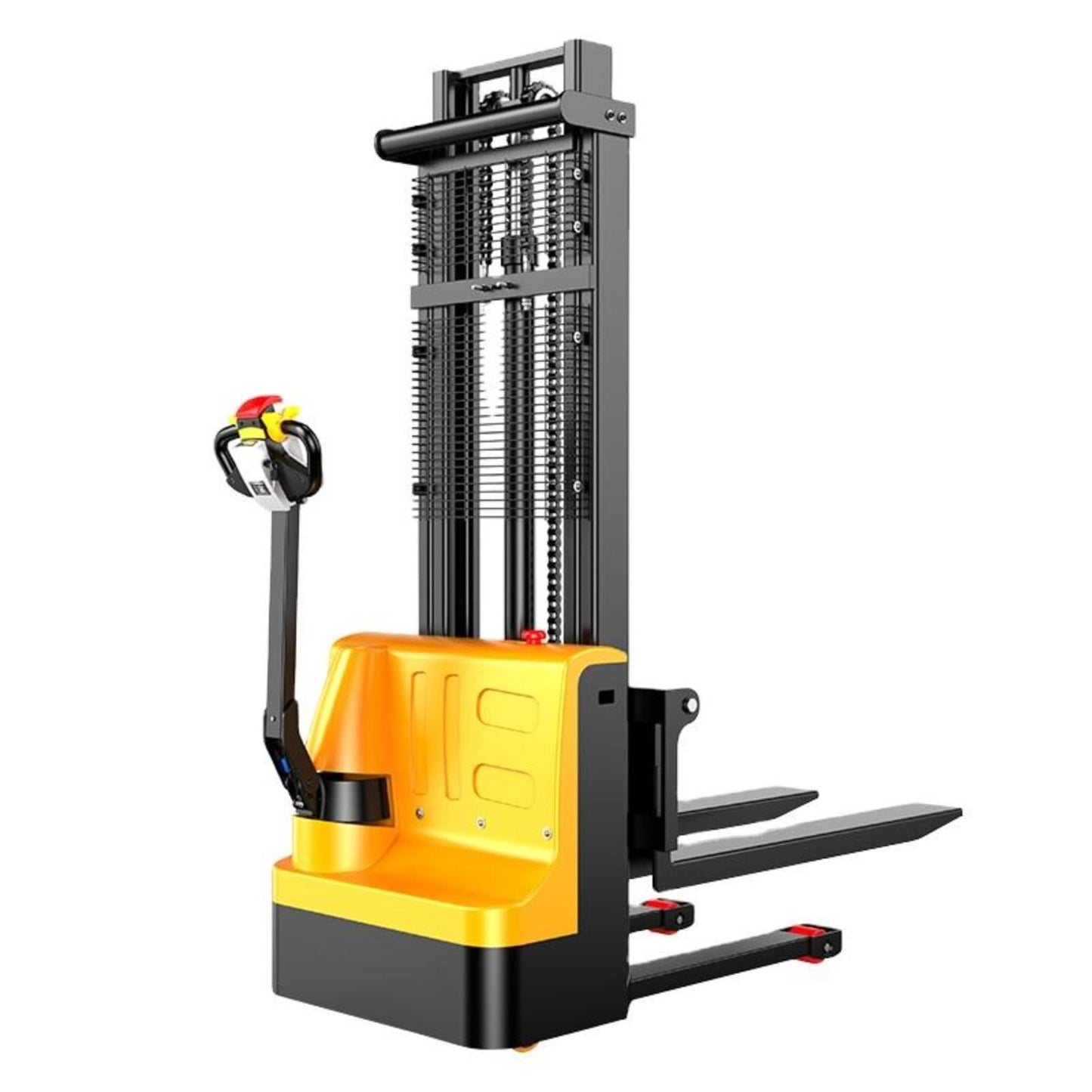 Electric Pallet Stacking Mover, Battery Powered Forklift Stacker Truck, Walk Behind Hydraulic Stacking Equipment, Warehouse Material Handling Equipment, Pallet Lifting System