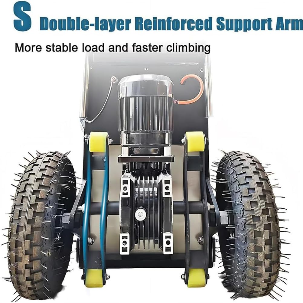 Electric Stair Climber Heavy Object Sack Truck Removable Battery Load Capacity for Straight Curved Stairs Effortless Heavy Load Transport Electric Stair Climbing (B)