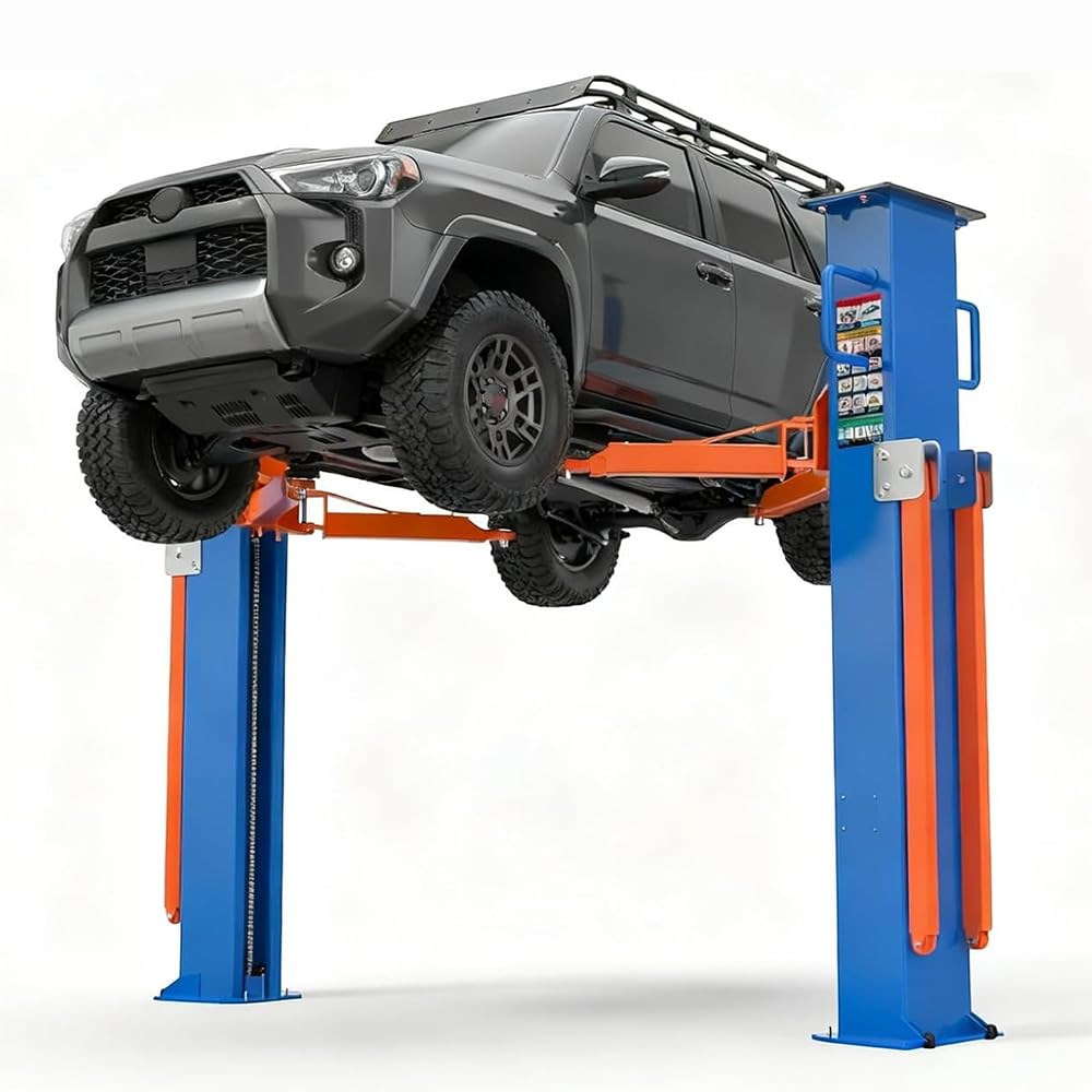 ATTACHXPRO Portable 2 Post Car Lift for Garage | 8,000 LB Auto Lift with Adjustable Columns | 220V Movable Vehicle Lift for Home & Repair Store (2 Post Car Lift)