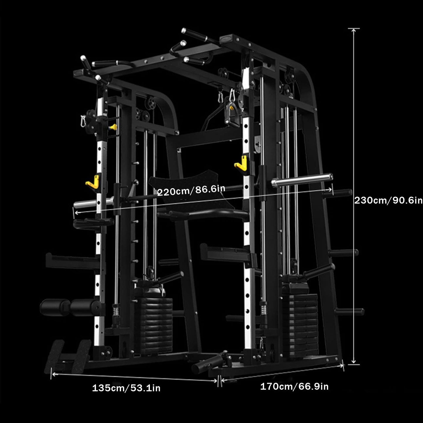 GAORUIFENG Machine Comprehensive Trainer Bench Press Squat Rack Bird Gantry Multi-Functional Combination Equipment Home Commercial