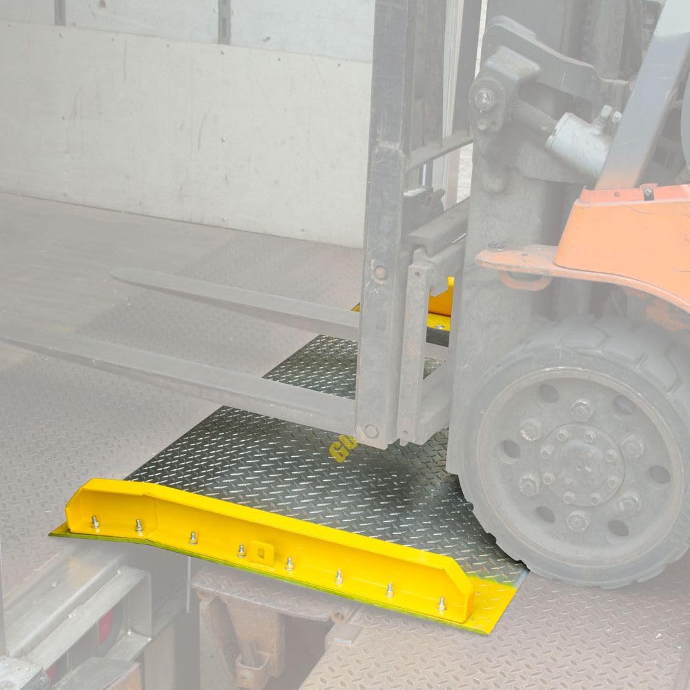 Dock Board, 60" x 48", Aluminum, 10,000 lb, for Forklifts, 5" H Differential, Guardian