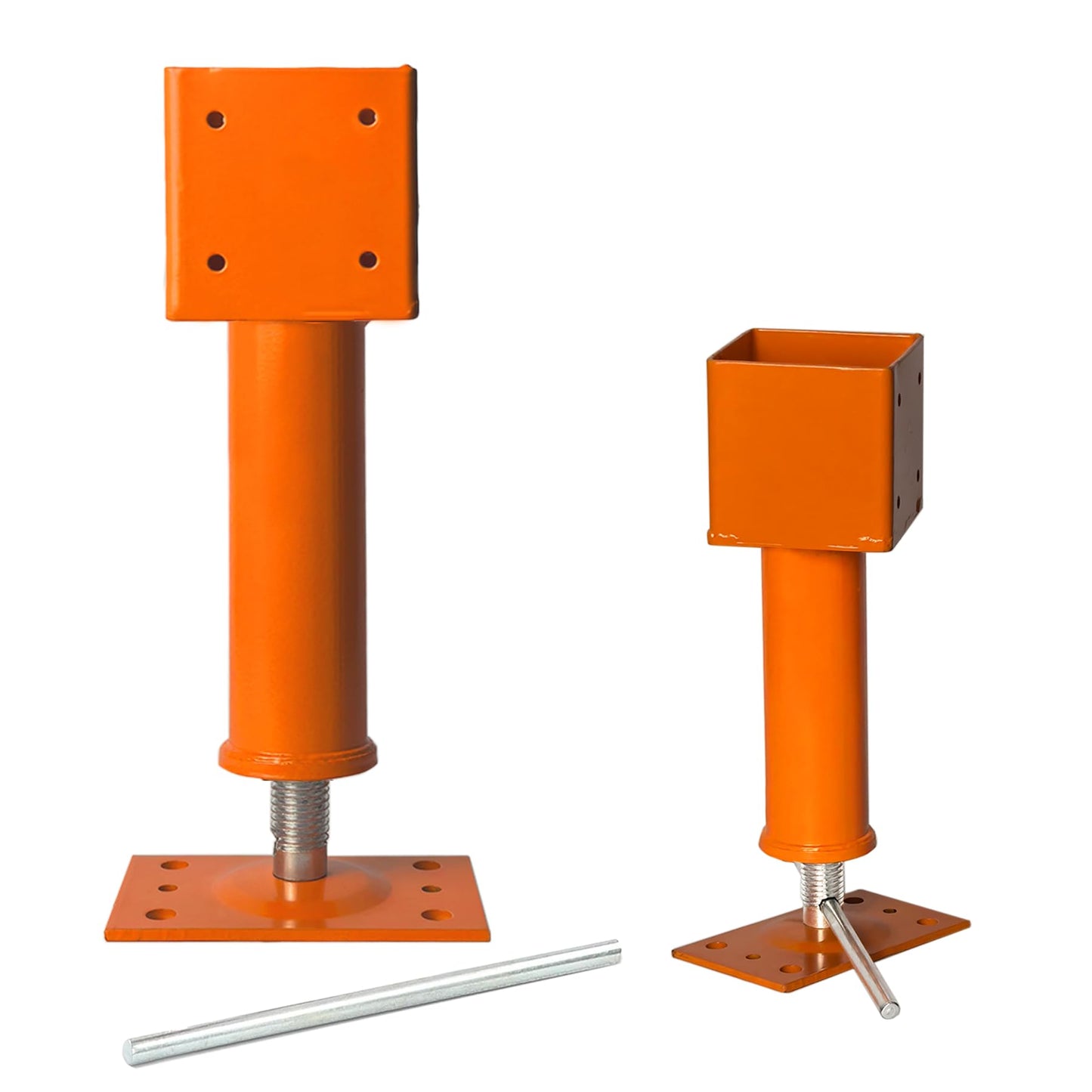 4x4 Screw Jack, 2 Pack Adjustable House Floor Jacks for Leveling, 14.5" - 18.5" Height Adjust Range, Heavy Duty Jack Post Crawlspace Basement Shore Beams Screw Jacks, 24000 lbs Max Load Capacity