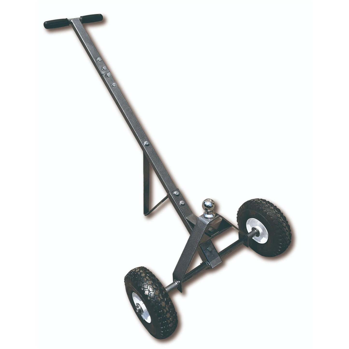 Tow Tuff TMD-600DP Dual-Pull Trailer Dolly Cart, Heavy Duty Steel Hitch Mover with 12 Inch Flat Free Tires for Boat Utility Trailers, Black