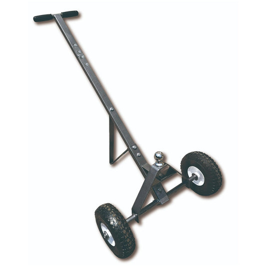 Tow Tuff TMD-600DP Dual-Pull Trailer Dolly Cart, Heavy Duty Steel Hitch Mover with 12 Inch Flat Free Tires for Boat Utility Trailers, Black