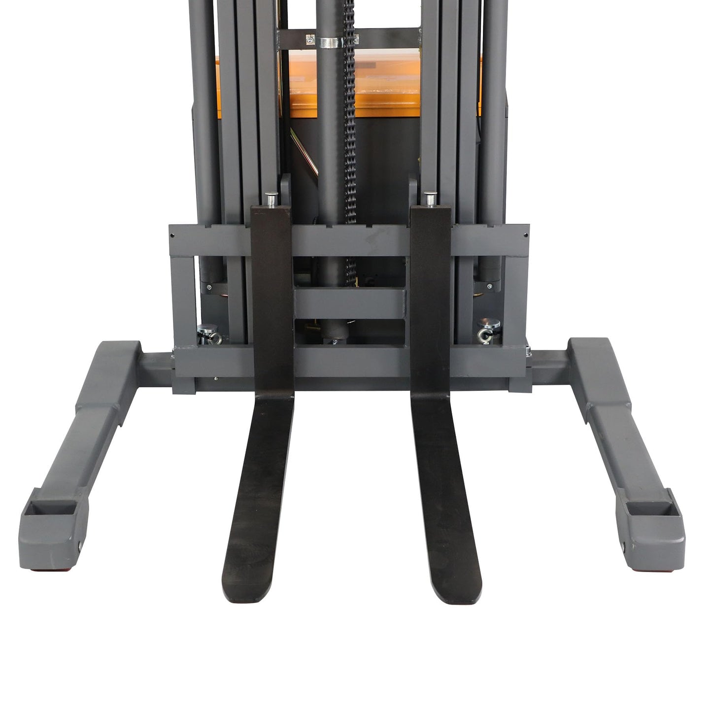 APOLLOLIFT Fully Powered Drive and Lift Electric Stacker with Straddle Legs 3300 lbs Capacity 177" Lift Height, Adjustable Forks Material Lift
