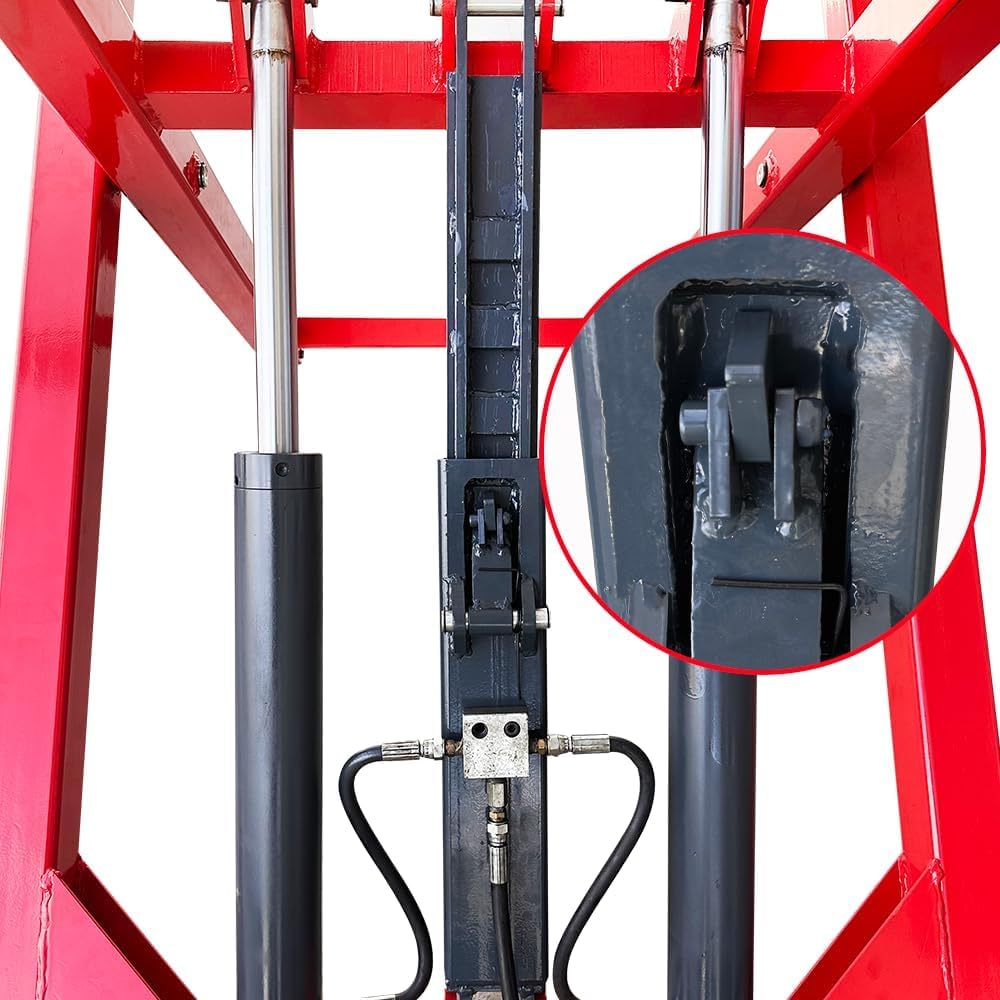 AK-X66 6000LBS Car Lift Portable Mid Rise Scissor Lift Auto Lift 48" Lifting Height
