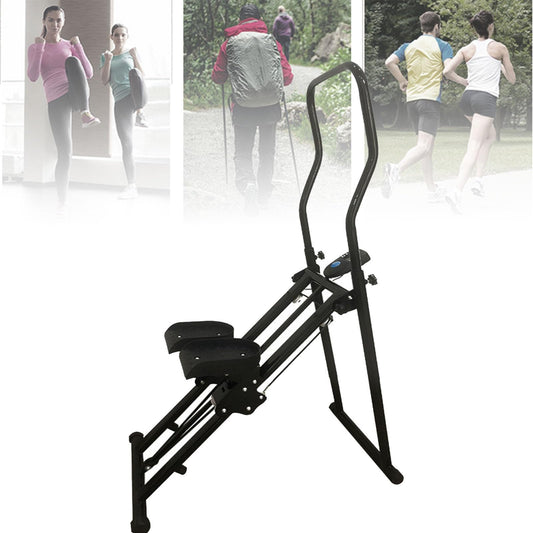 Home Stair Stepper with Handlebar, Folding Climber Workout Machine for Full-Body Workout, Portable Vertical Climber with Extended Step Range and Adjustable Height