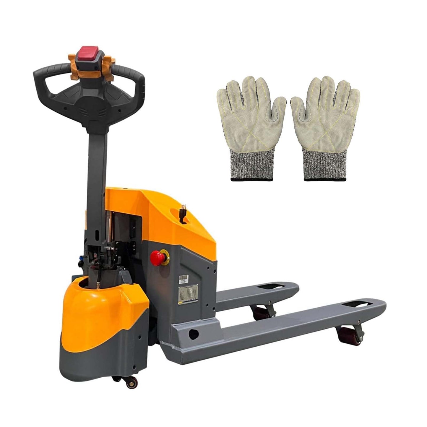 APOLLOLIFT Electric Pallet Jack, 3300 lbs Capacity, Pallet Truck 48" x 27" Forks, 24V/65AH Gel Battery, 3-5H Working Time with Built-in Charger, Compact Size for Material Handling